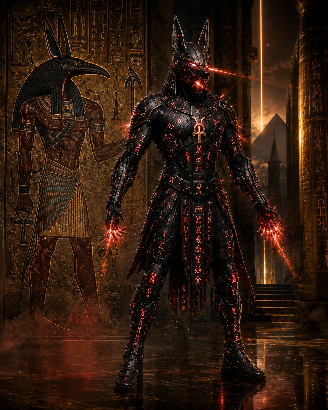 Science-fiction illustration of Set's armour